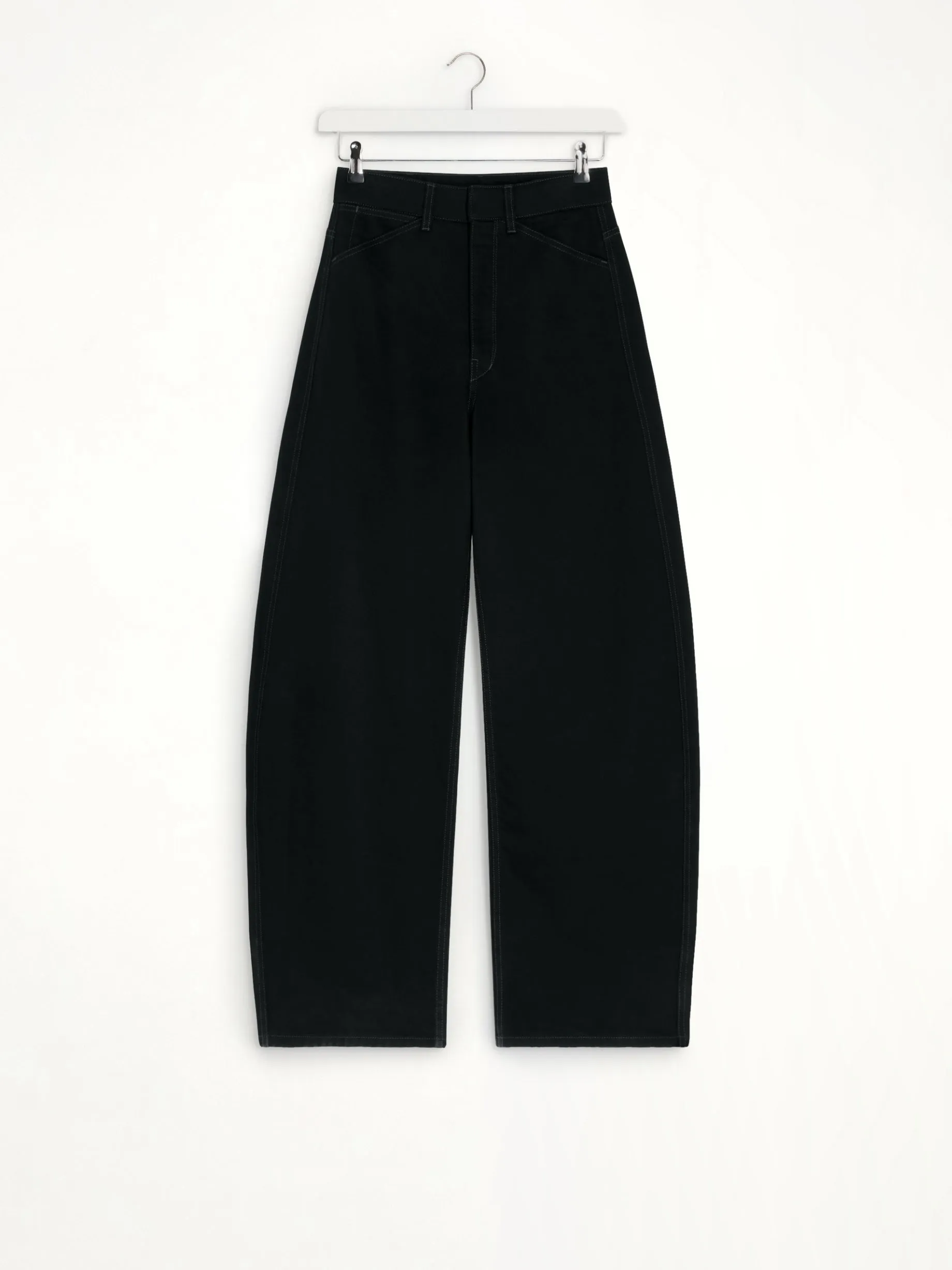 High Waisted Curved Pants in Black sold by MARAIS product image thumbnail 2