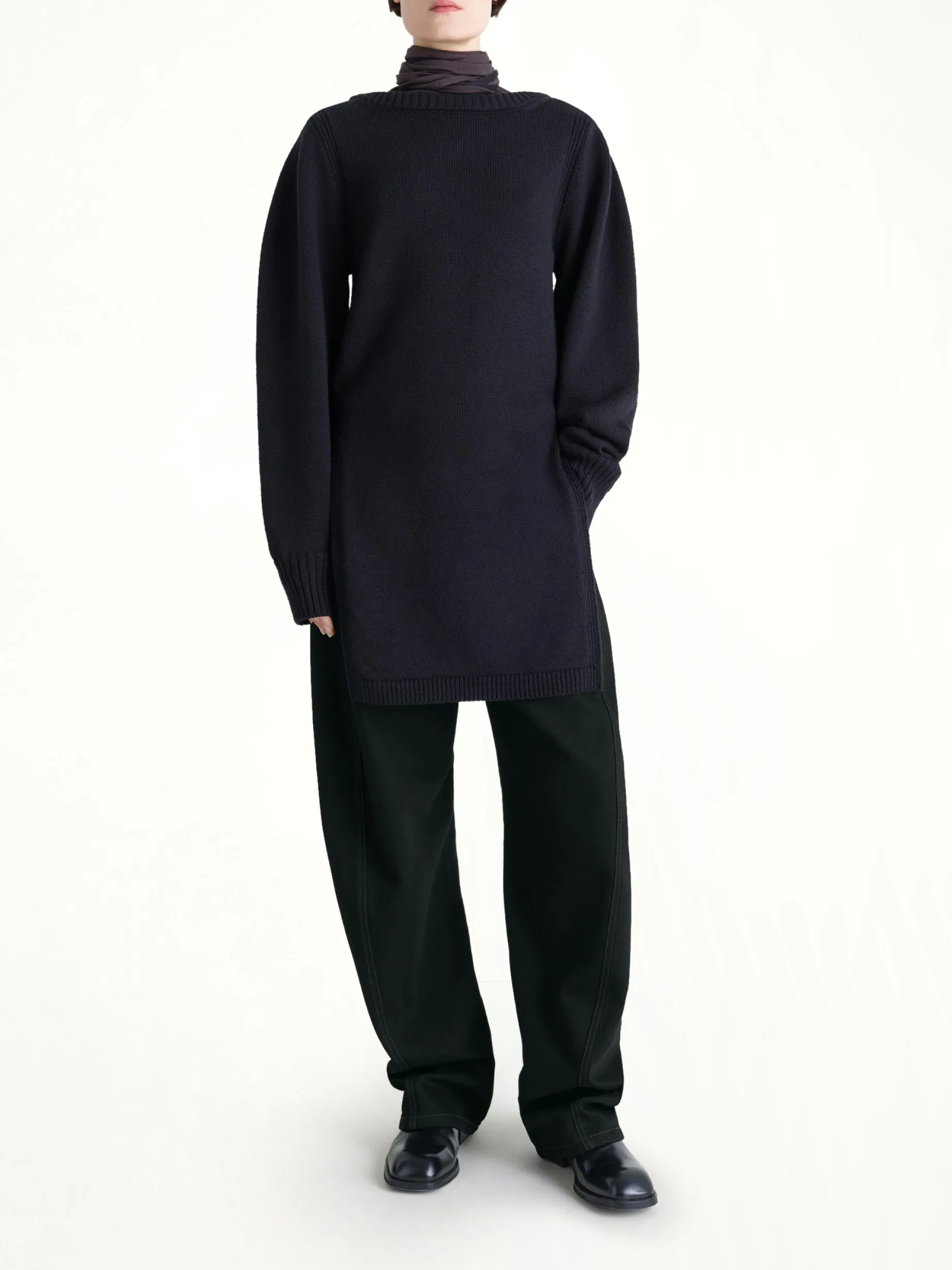 Twisted Belted Pants In Black sold by MARAIS product image thumbnail 4