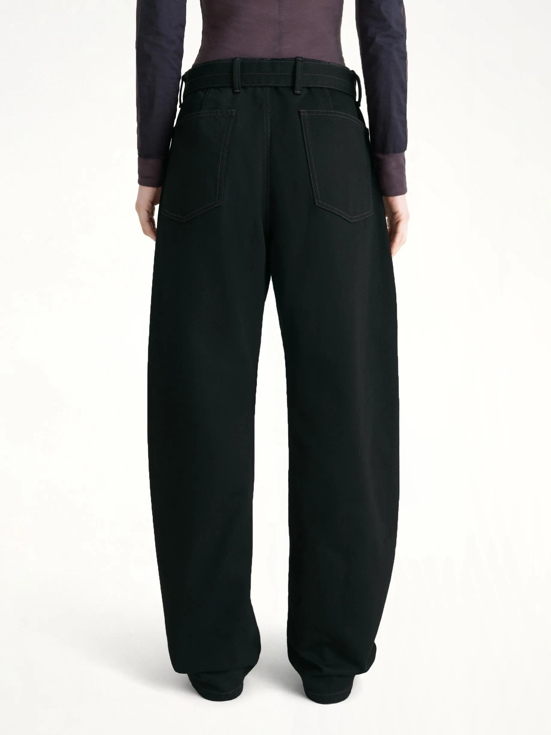 Twisted Belted Pants In Black sold by MARAIS product image thumbnail 5