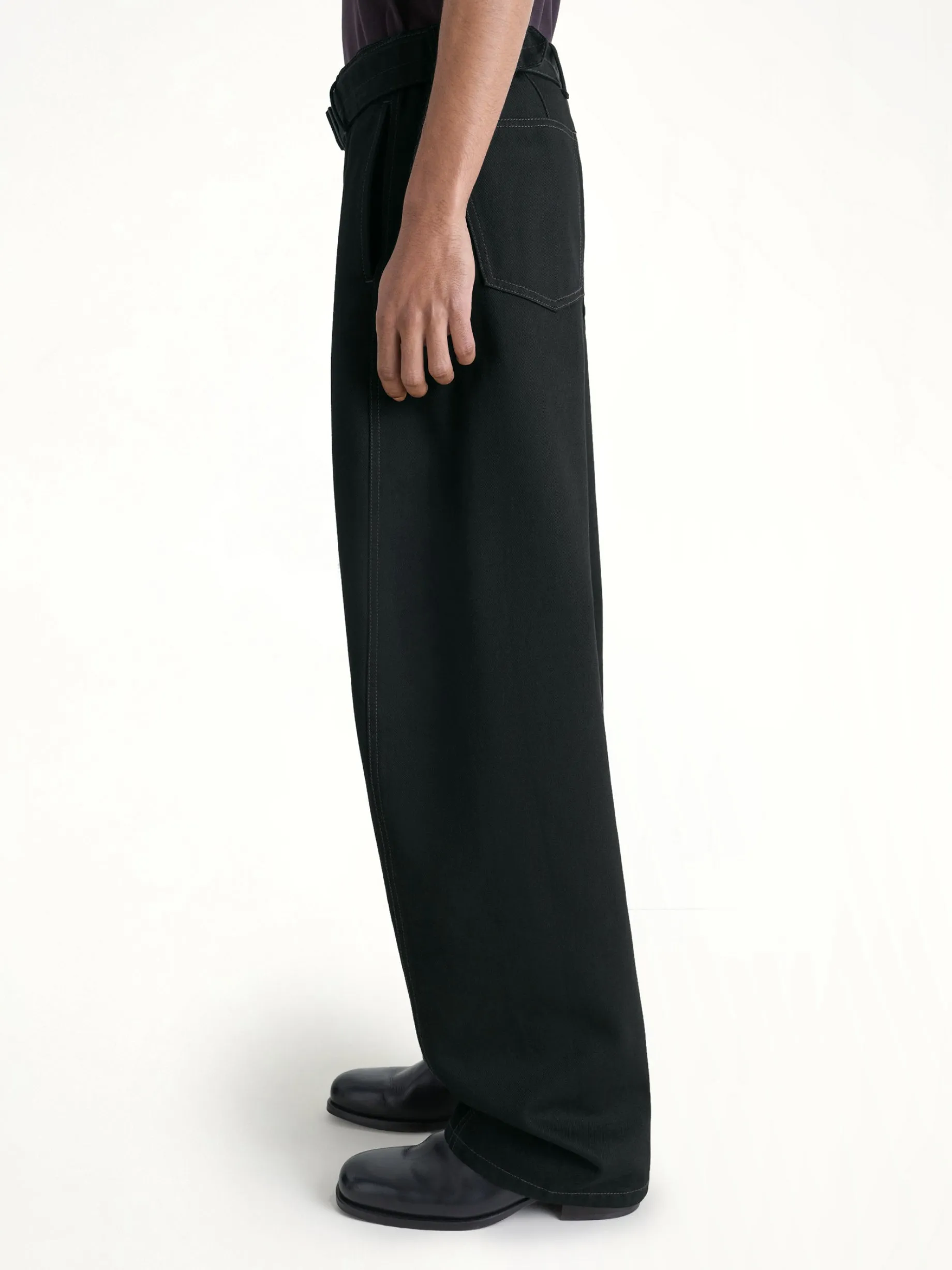 Twisted Belted Pants In Black sold by MARAIS product image thumbnail 3