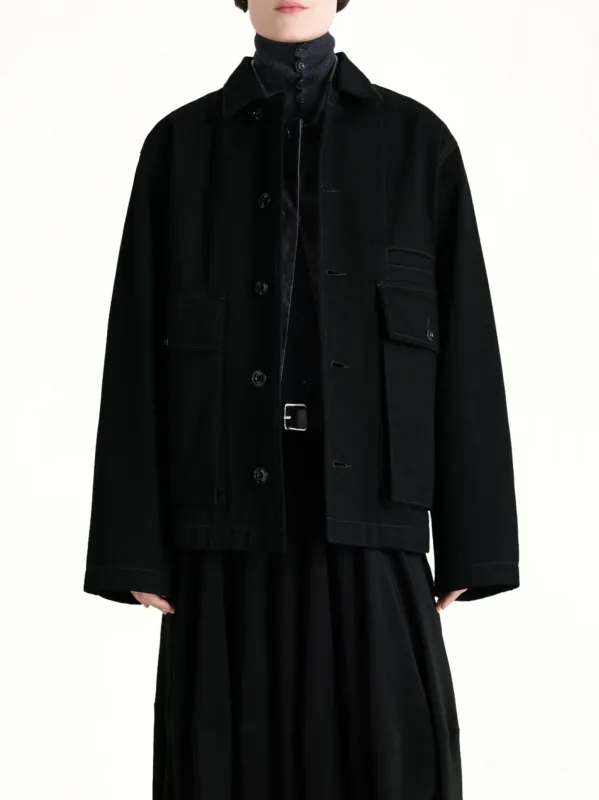 Boxy Jacket In Black sold by MARAIS