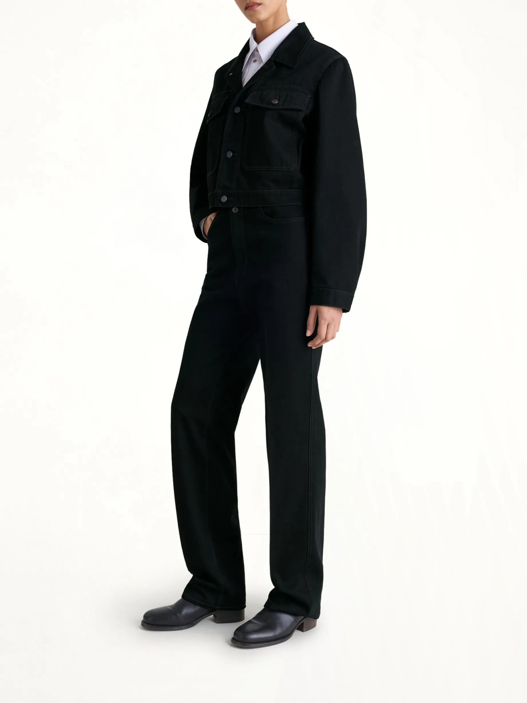 Cropped Blouson in Black sold by MARAIS product image thumbnail 4