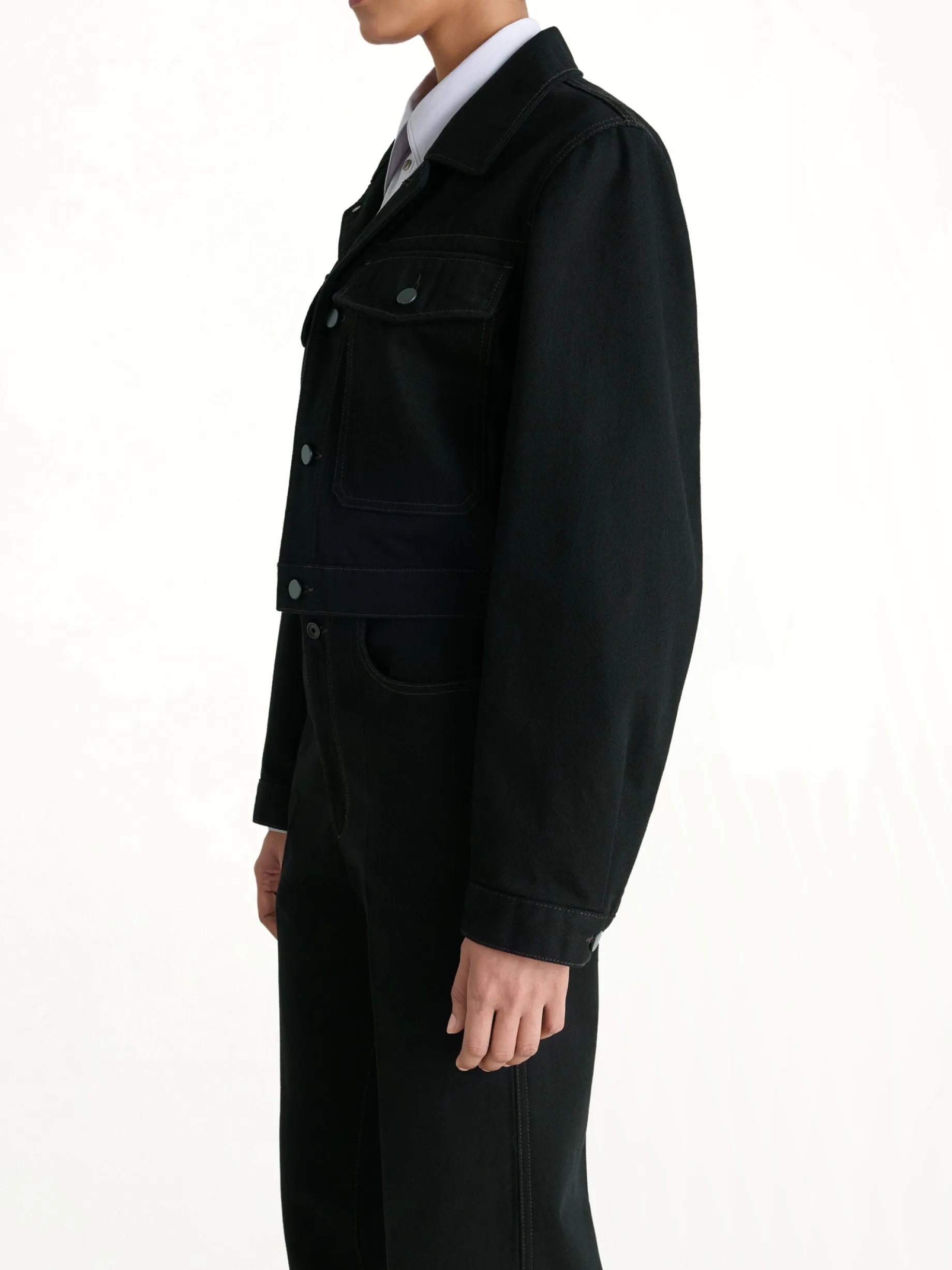 Cropped Blouson in Black sold by MARAIS product image thumbnail 3