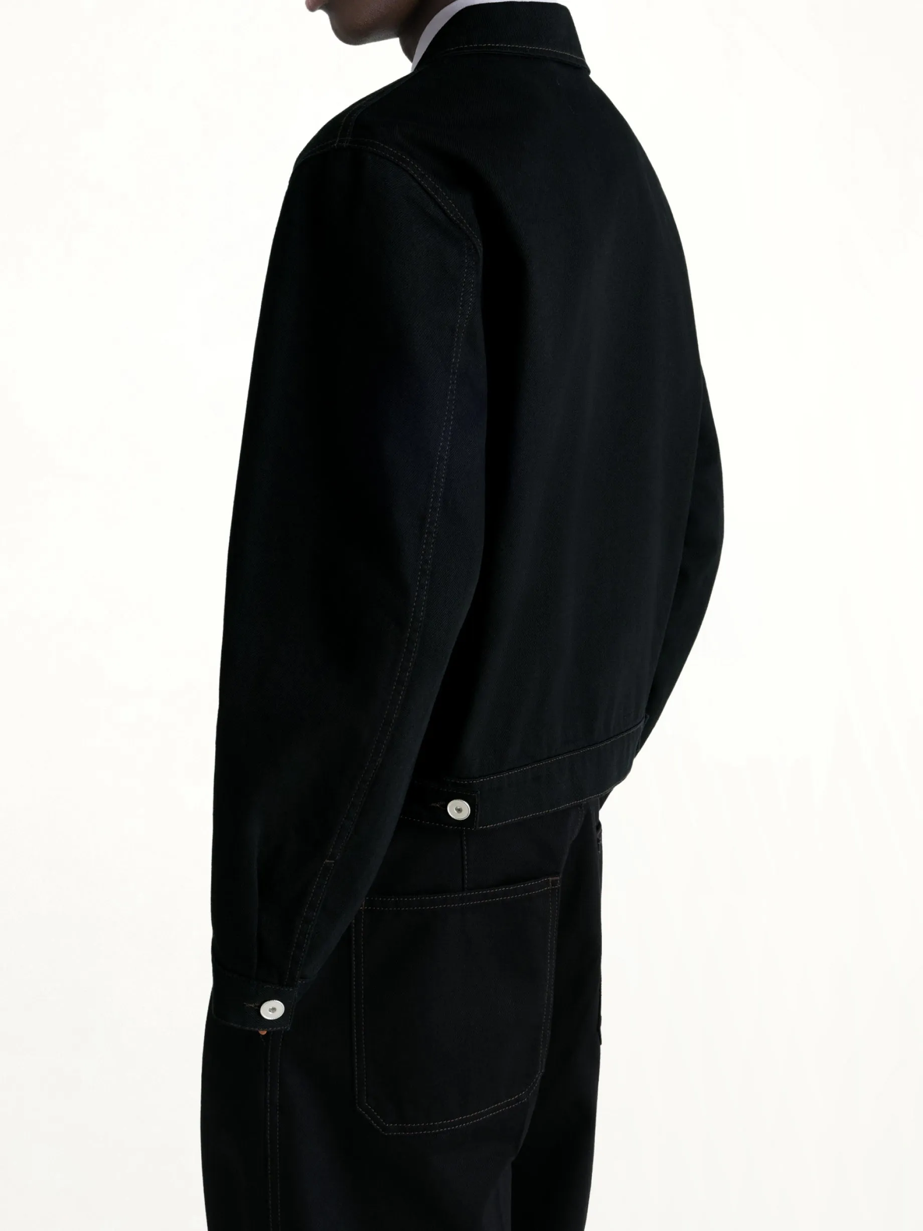 Trucker Jacket in Black sold by MARAIS product image thumbnail 3