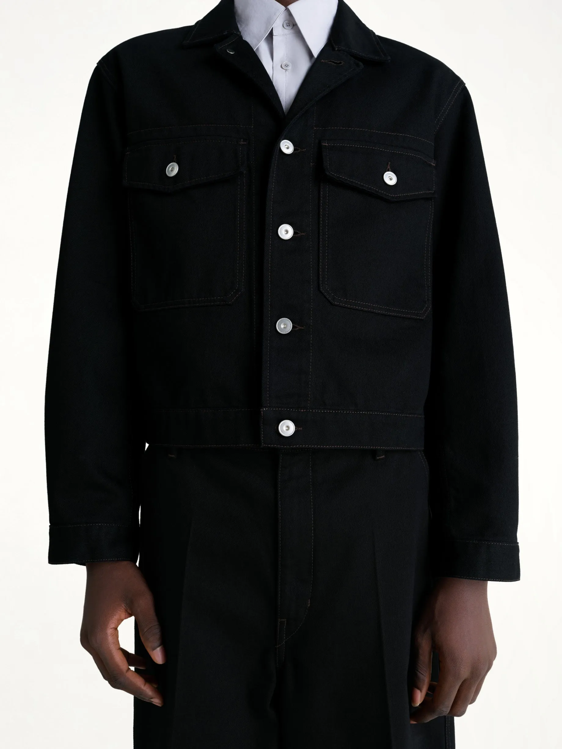Trucker Jacket in Black sold by MARAIS product image thumbnail 5