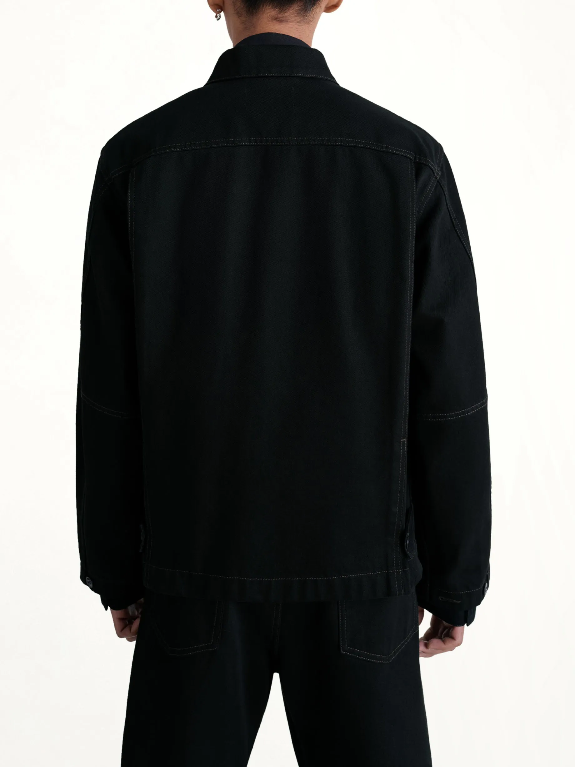 Boxy Outer Jacket in Black sold by MARAIS product image thumbnail 5