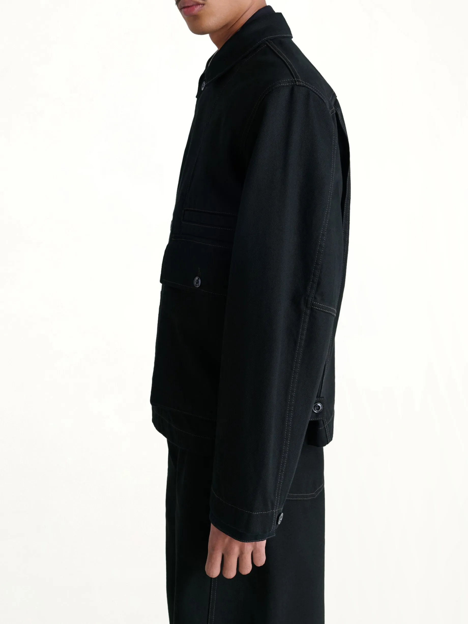 Boxy Outer Jacket in Black sold by MARAIS product image thumbnail 3