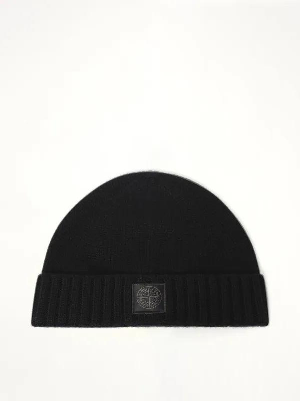N10001 Stone Island Beanie in Black sold by MARAIS