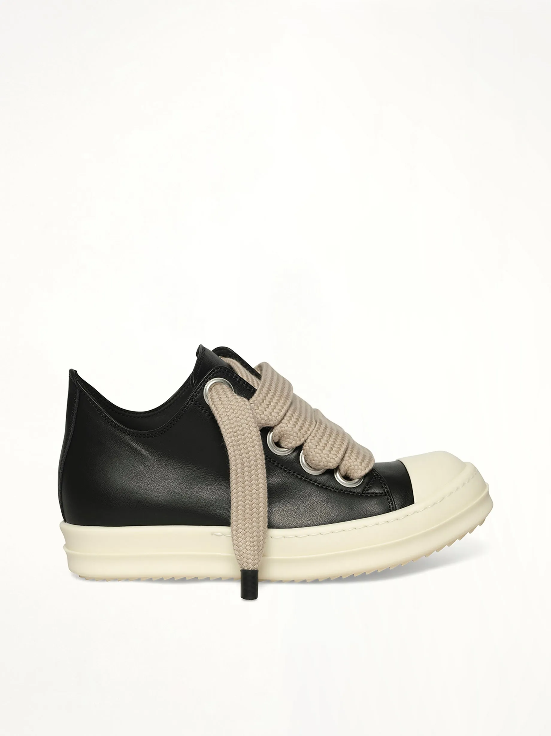 Jumbolace Low Sneaks in Black/Milk/Milk sold by MARAIS