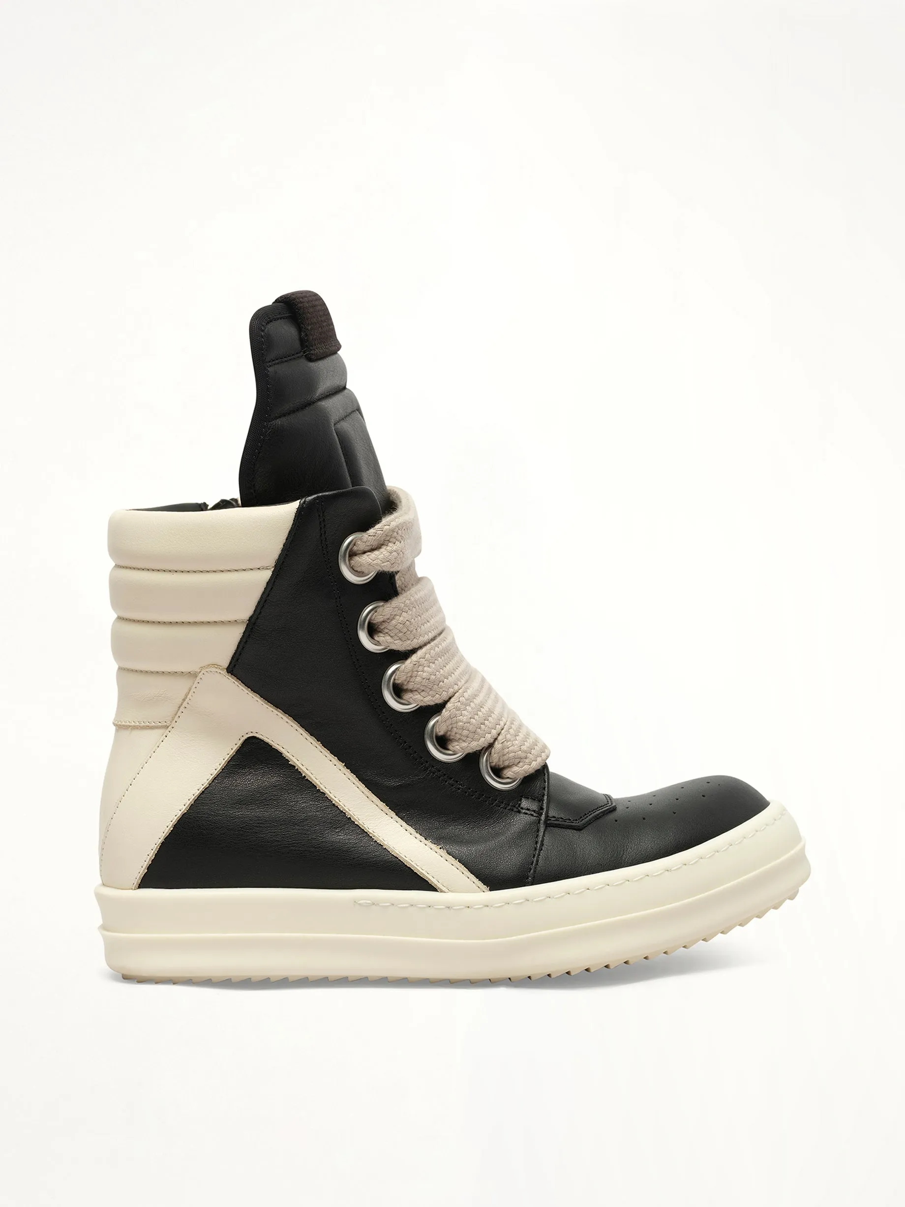 Jumbolace Geobasket in Black/Milk/Milk sold by MARAIS
