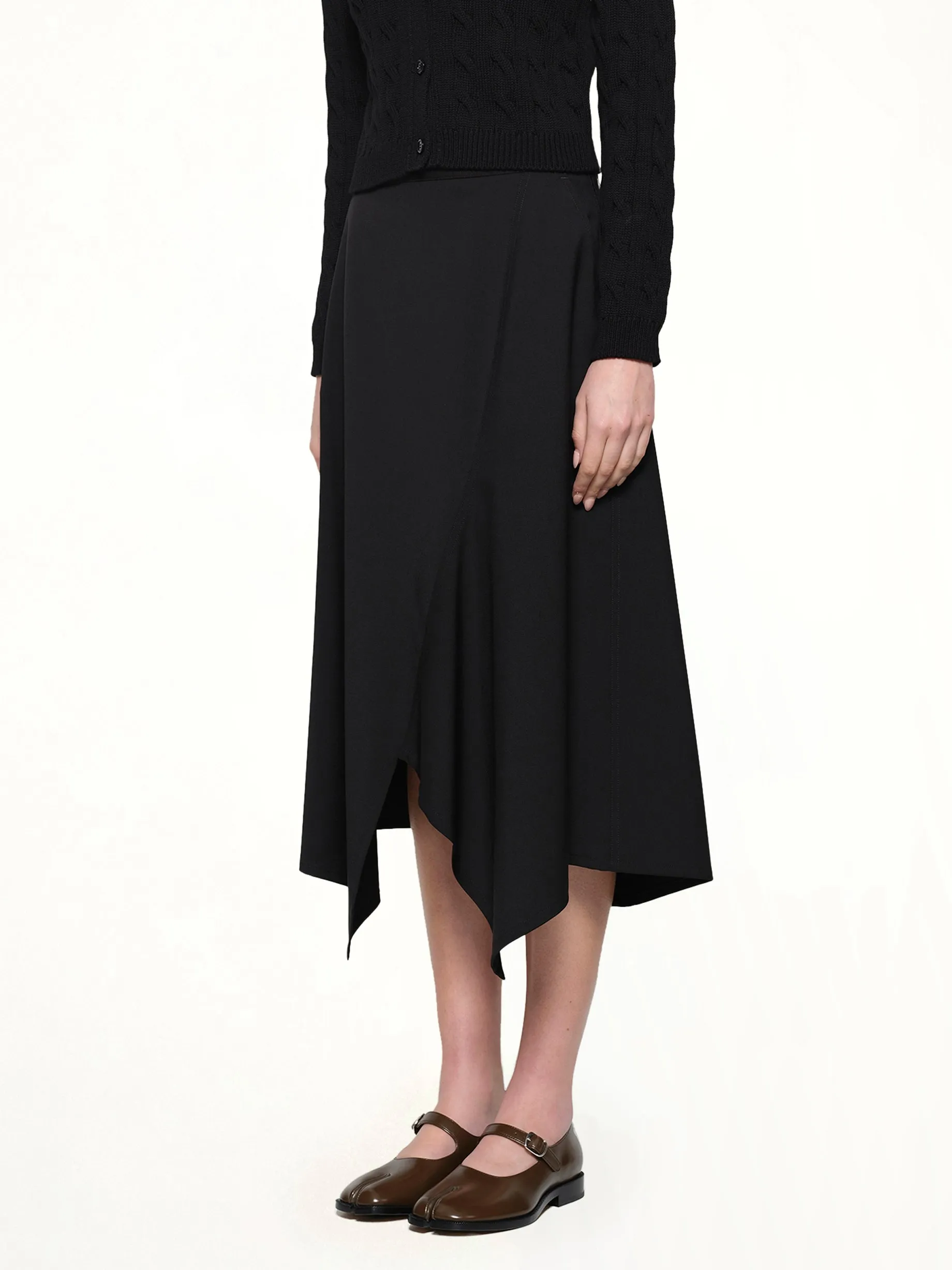 Asymmetric Skirt in Black sold by MARAIS product image thumbnail 3