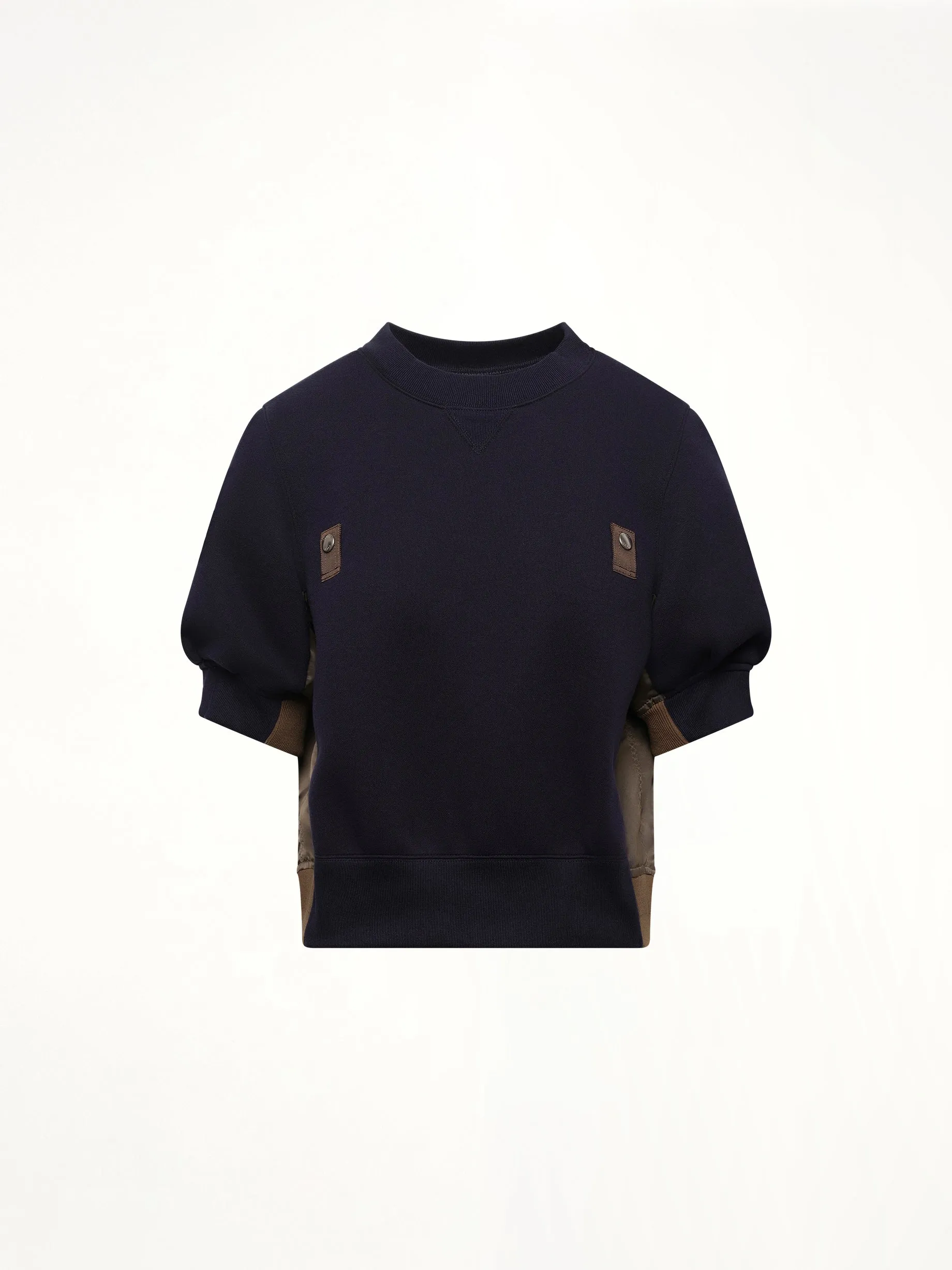 Sponge x Nylon Twill Pullover in Navy/Dark Khaki sold by MARAIS product image thumbnail 2