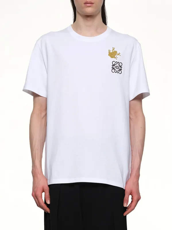 Frog Relaxed Fit T-Shirt in White made by Loewe