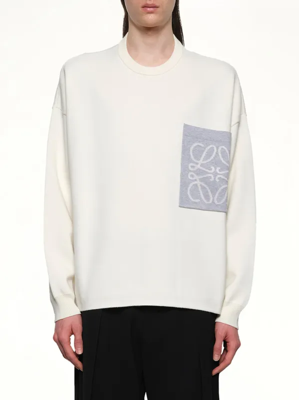 Anagram Pocket Sweater in Beige sold by MARAIS