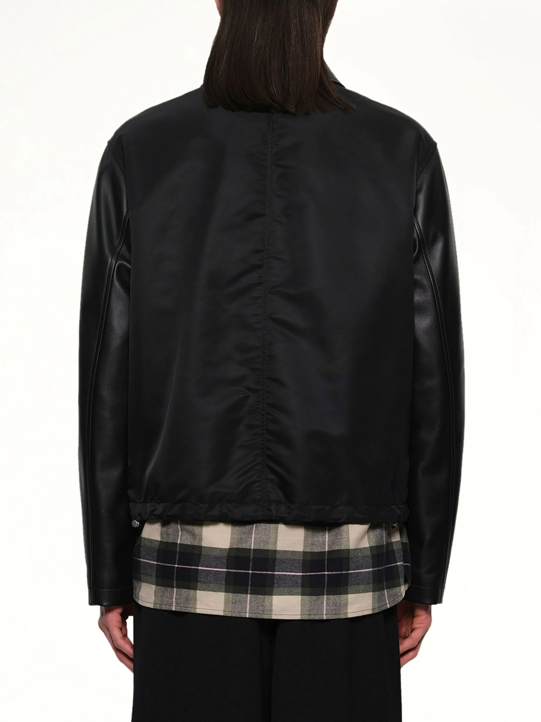 Leather Workwear Jacket in Black sold by MARAIS product image thumbnail 5