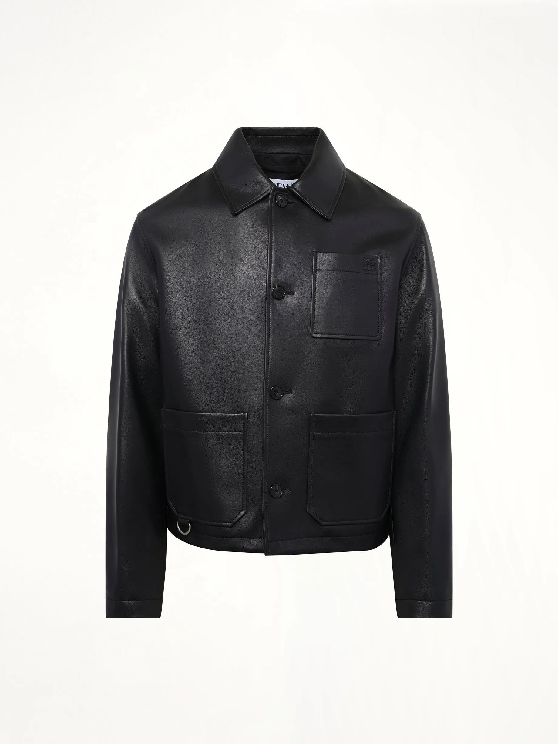 Leather Workwear Jacket in Black sold by MARAIS product image thumbnail 2