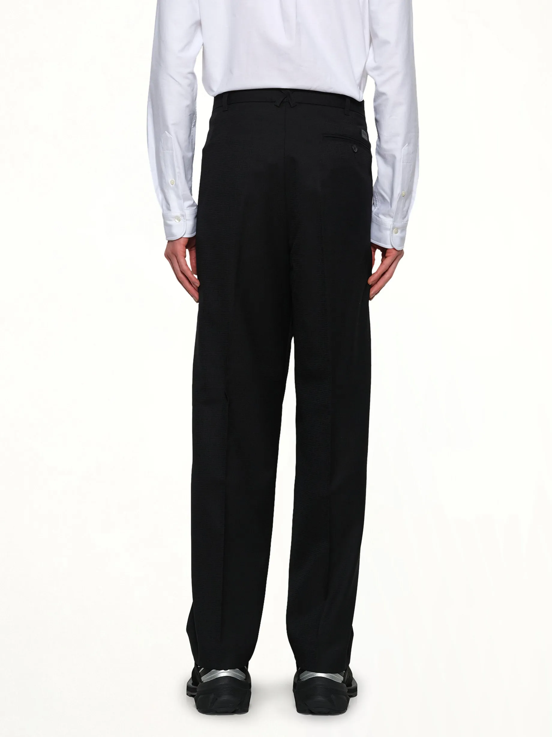 Kenzo Weave Pleated Tailored Pant in Black sold by MARAIS product image thumbnail 5