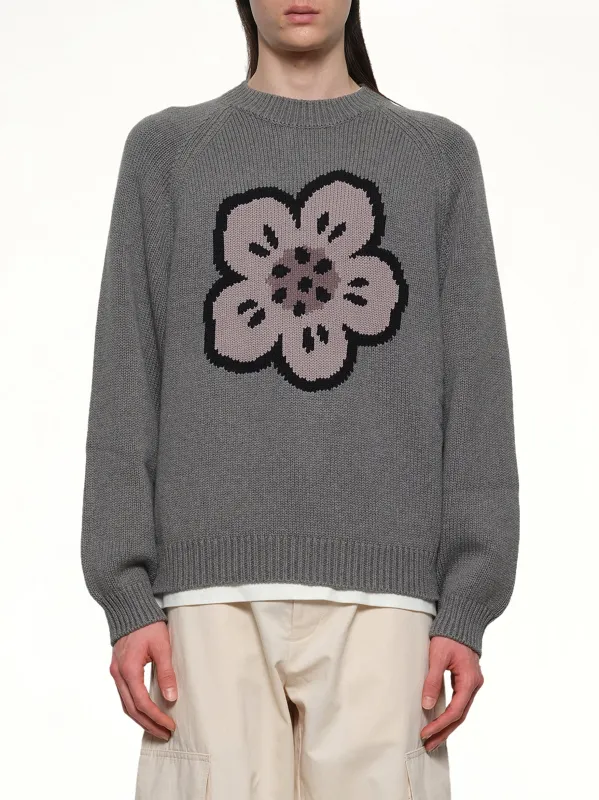 Boke Flower Jumper in Pale Grey sold by MARAIS