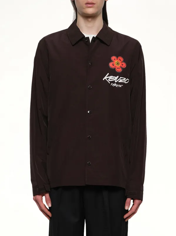 Kenzo Futura Light Coach Jacket in Chocolate made by Kenzo