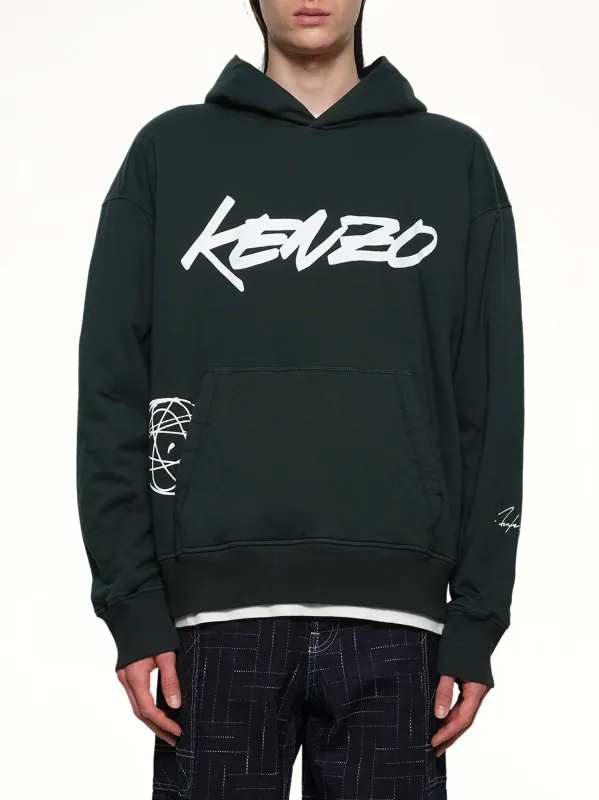 Kenzo Futura Padded Hoodie in Pine sold by MARAIS