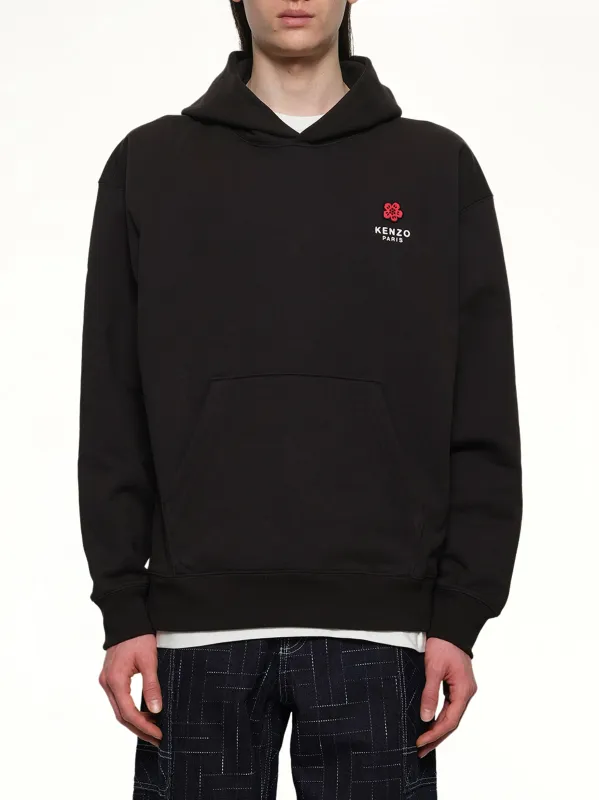 Gots Boke Flower Embroidered Oversize Hoodie in Black sold by MARAIS