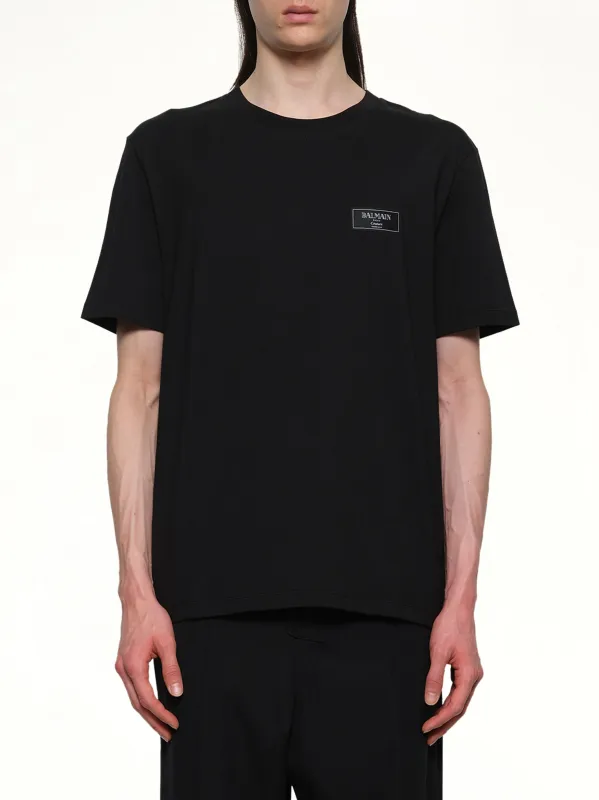 Couture Label Regular T-Shirt in Black sold by MARAIS