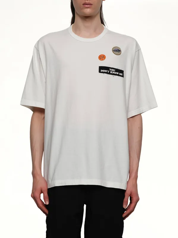 Patches T-Shirt in White sold by MARAIS