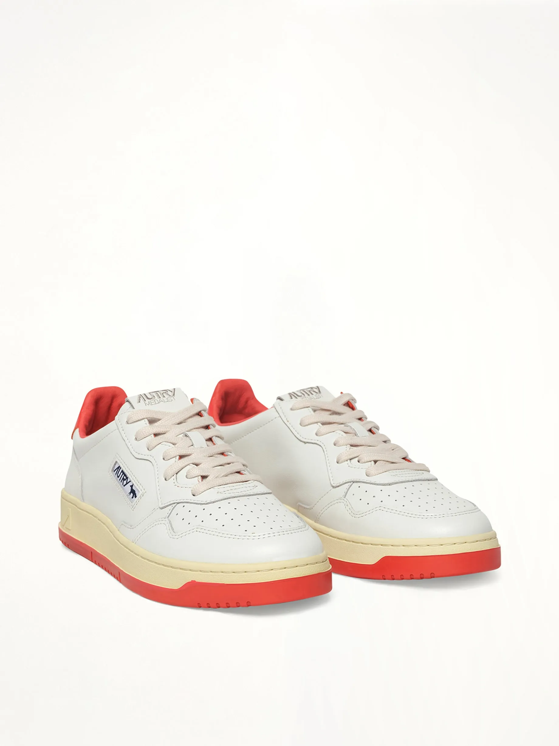 Maison Kitsune Medalist Sneaker in White/Red sold by MARAIS product image thumbnail 2
