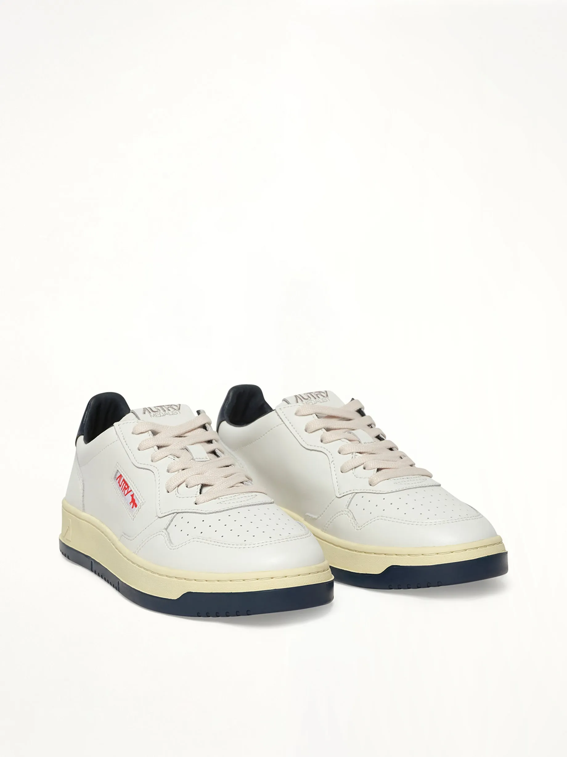 Maison Kitsune Medalist Sneaker in White/Blue sold by MARAIS product image thumbnail 2