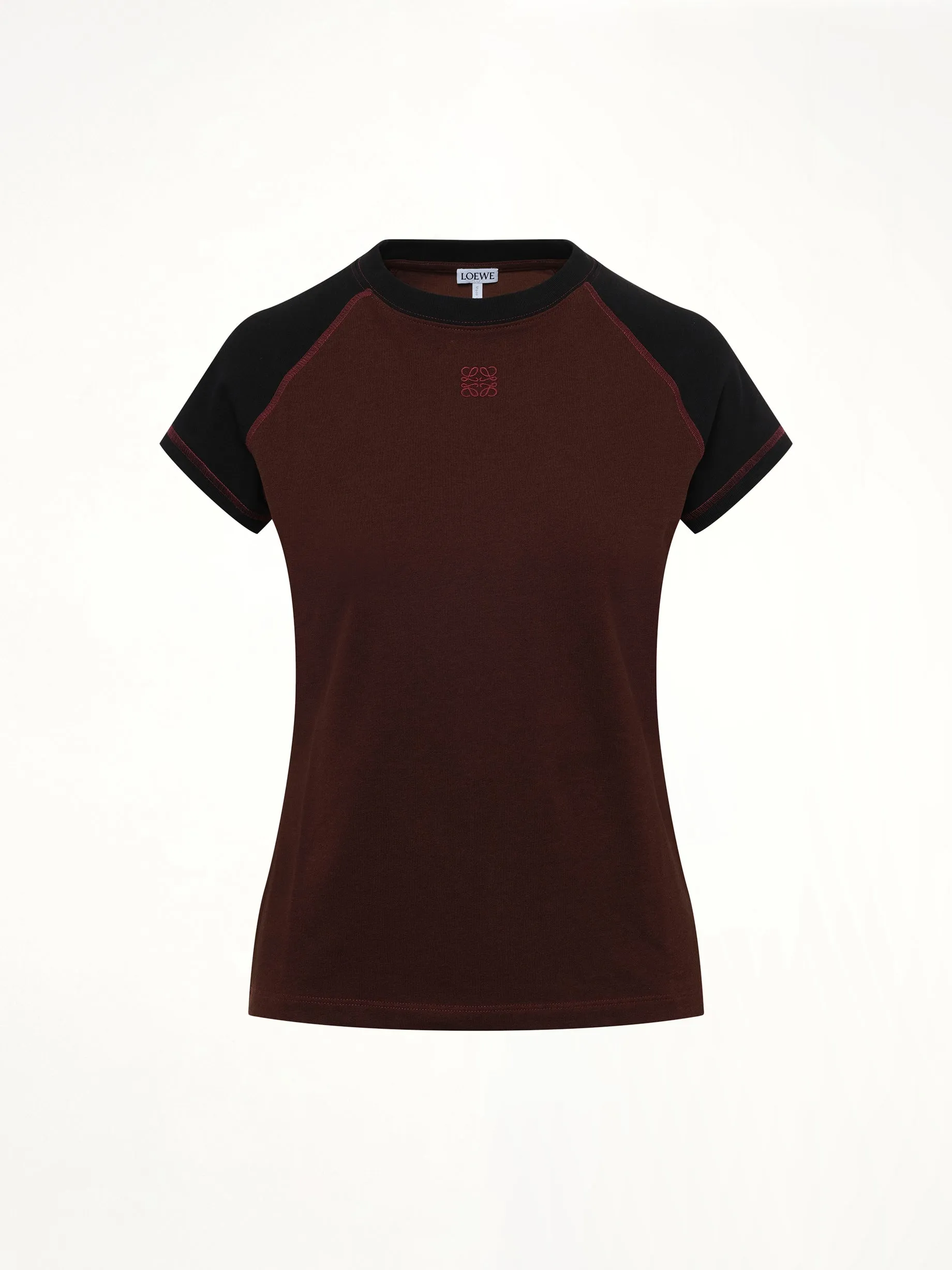 Small Fit T-Shirt in Black/Burgundy sold by MARAIS product image thumbnail 2