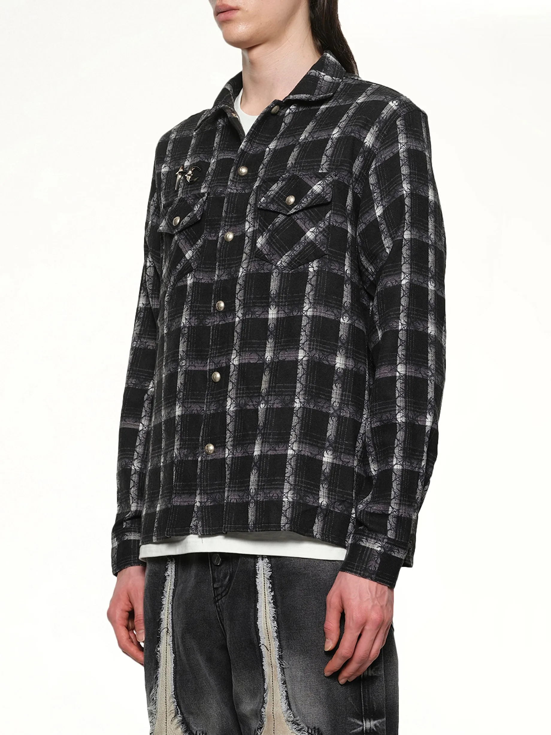 TC All Over Pattern Shirt in Black sold by MARAIS product image thumbnail 3