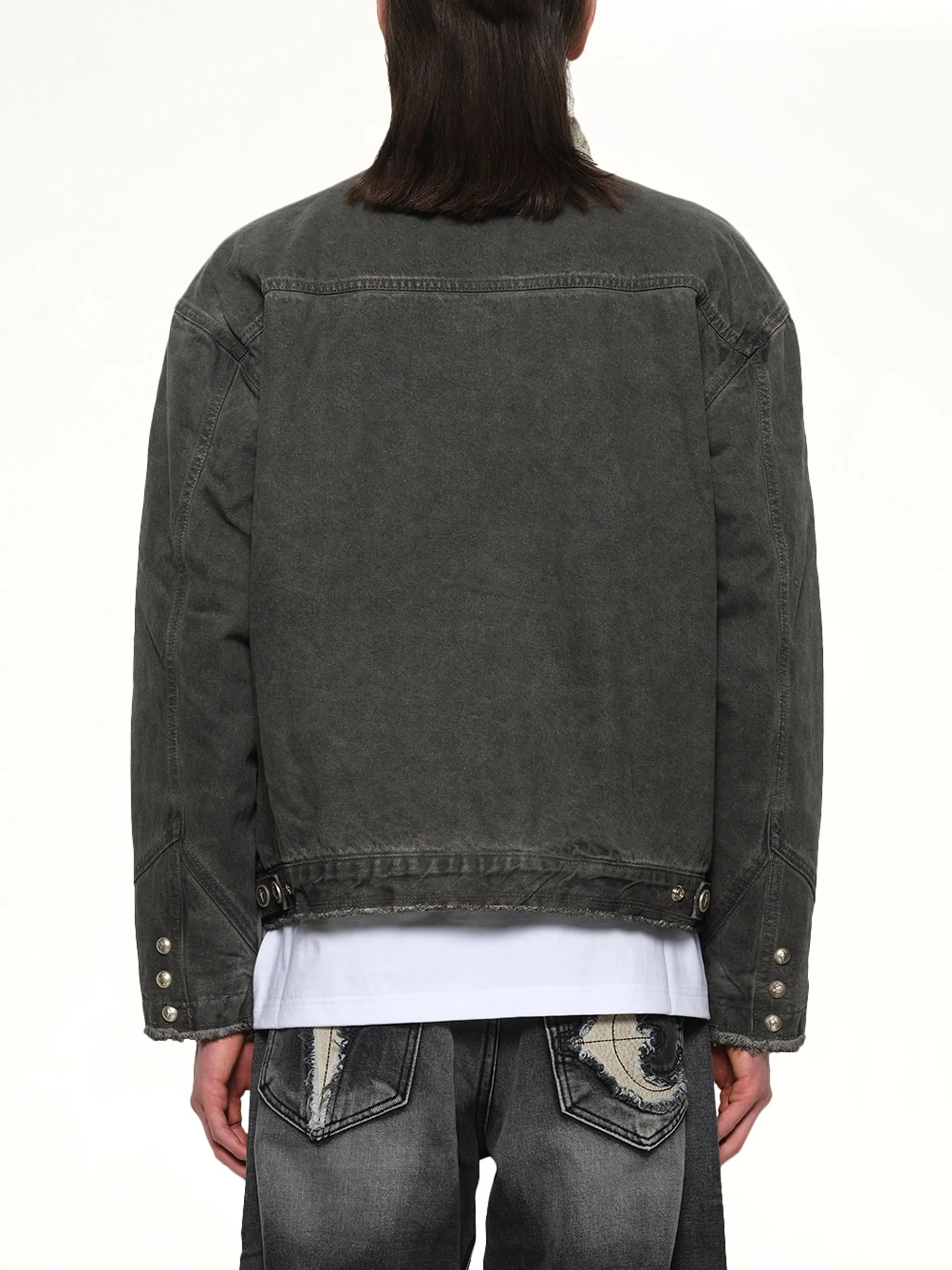 TC Washed Work Jacket in Black sold by MARAIS product image thumbnail 5