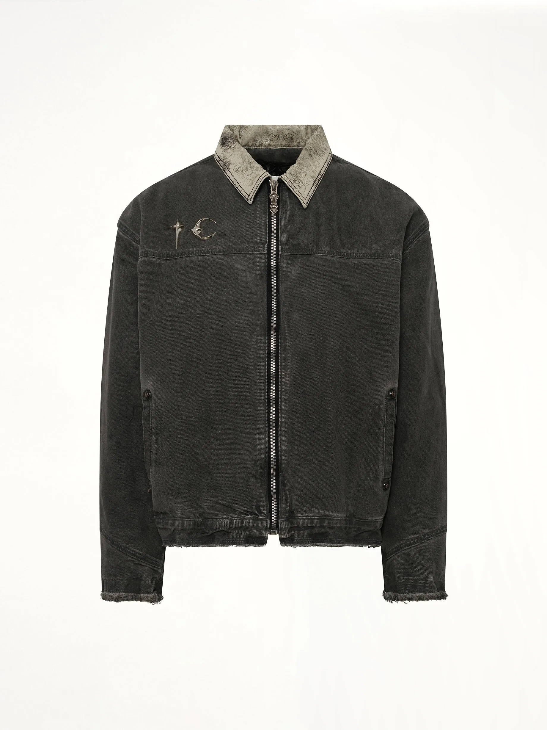 TC Washed Work Jacket in Black sold by MARAIS product image thumbnail 2