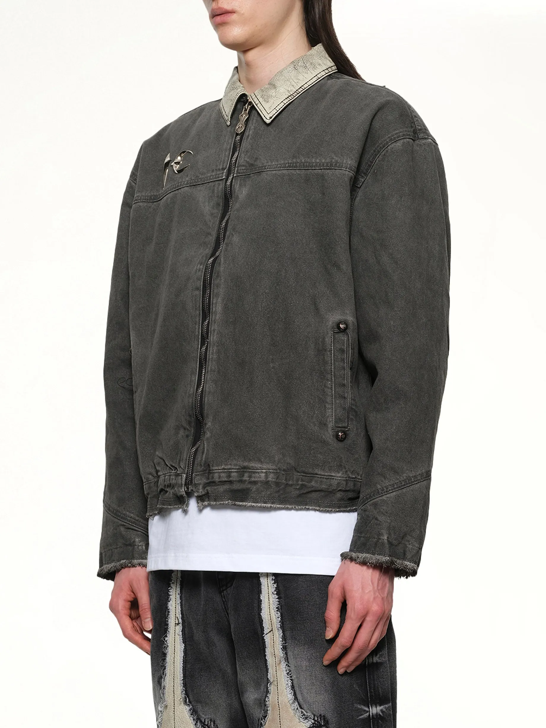 TC Washed Work Jacket in Black sold by MARAIS product image thumbnail 3