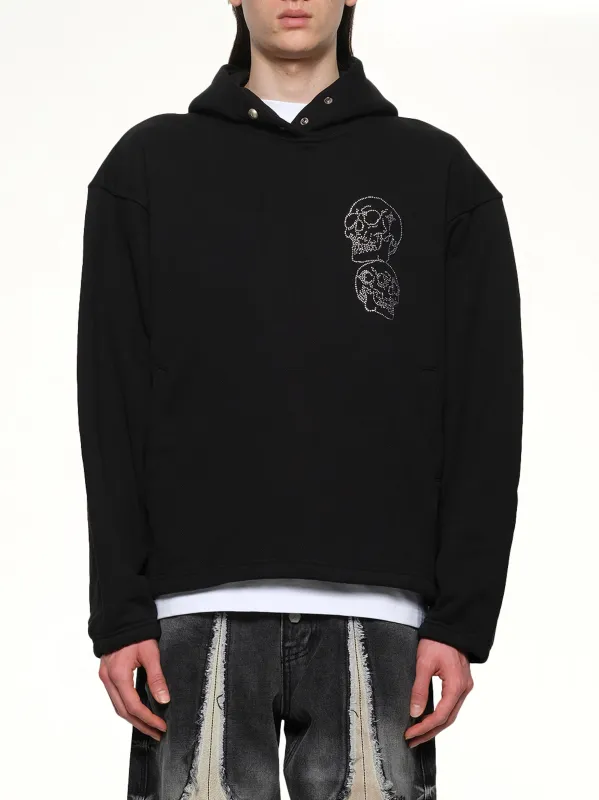 TC Angels Crystal Embellished Hoodie in Black made by Thug club