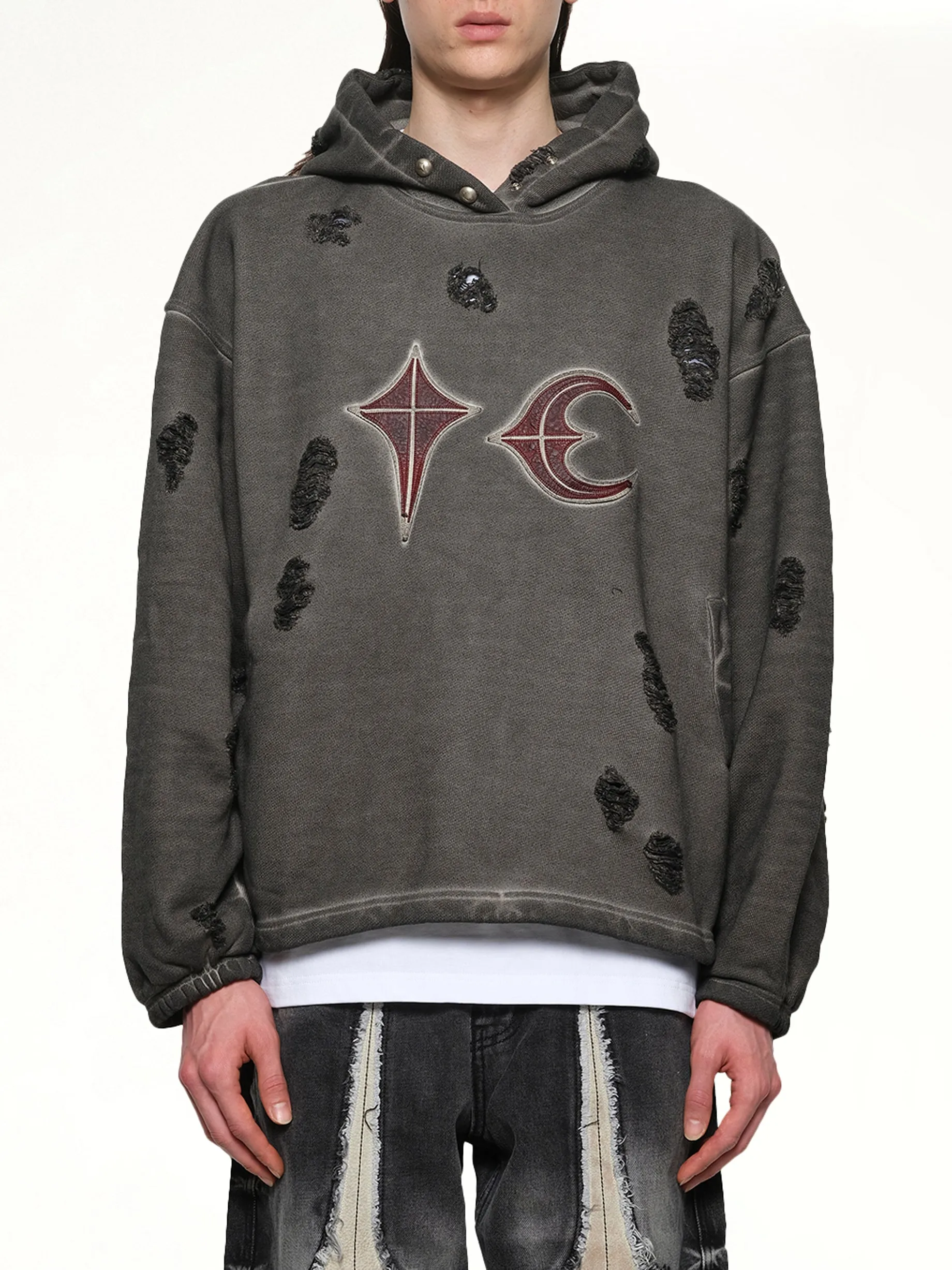 Rock Hoodie in Grey sold by MARAIS