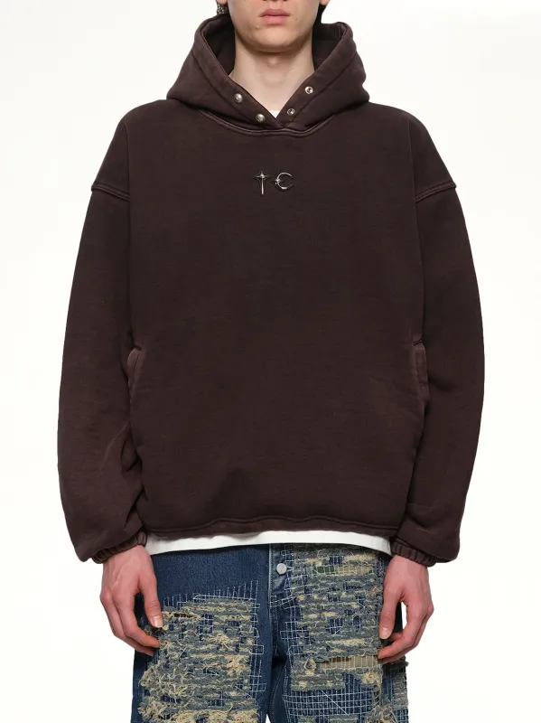 Devil Peace Patch Hoodie in Black sold by MARAIS