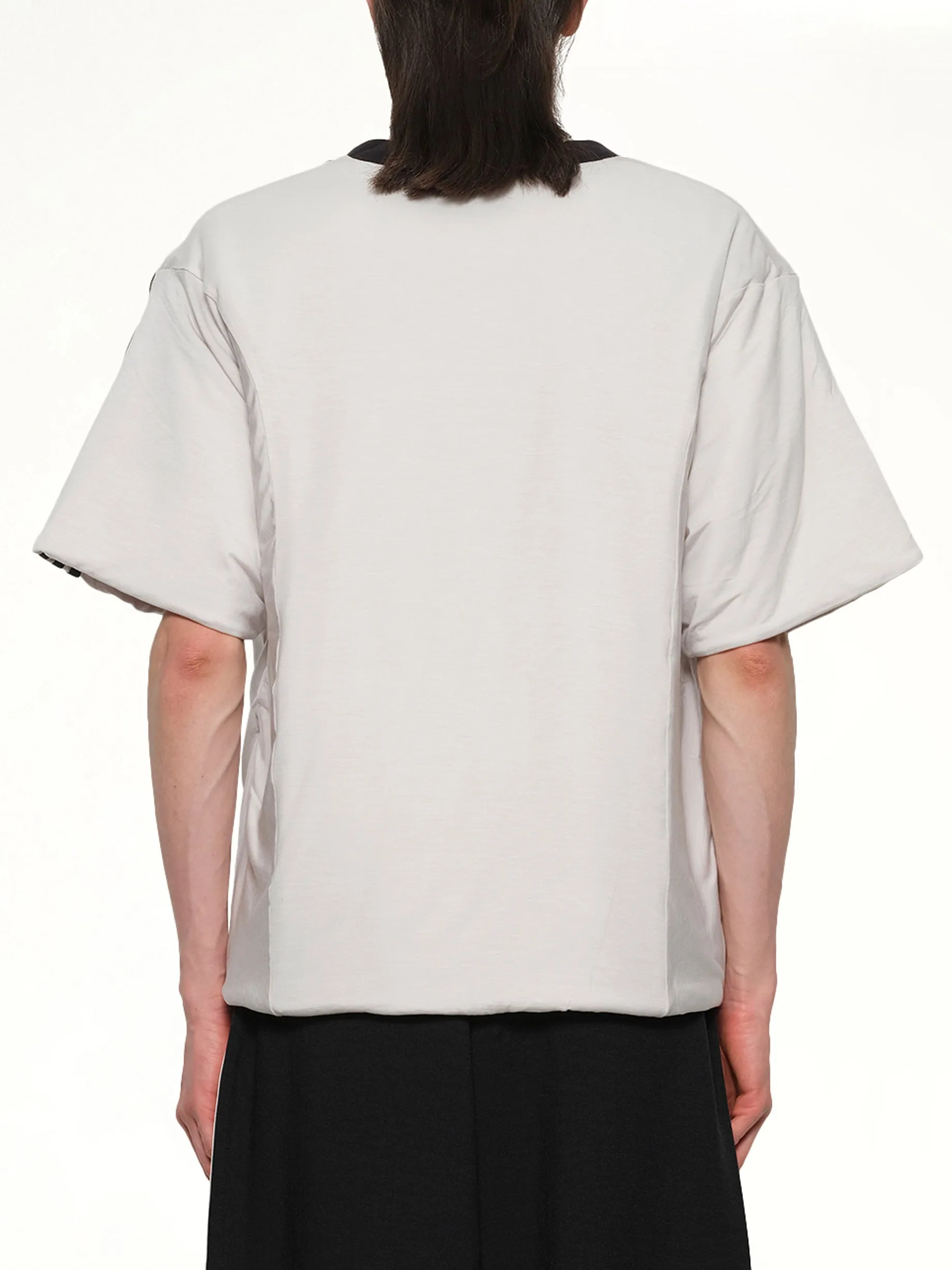 Padded Short Sleeve T-Shirt 3-Stripes in Grey sold by MARAIS product image thumbnail 5