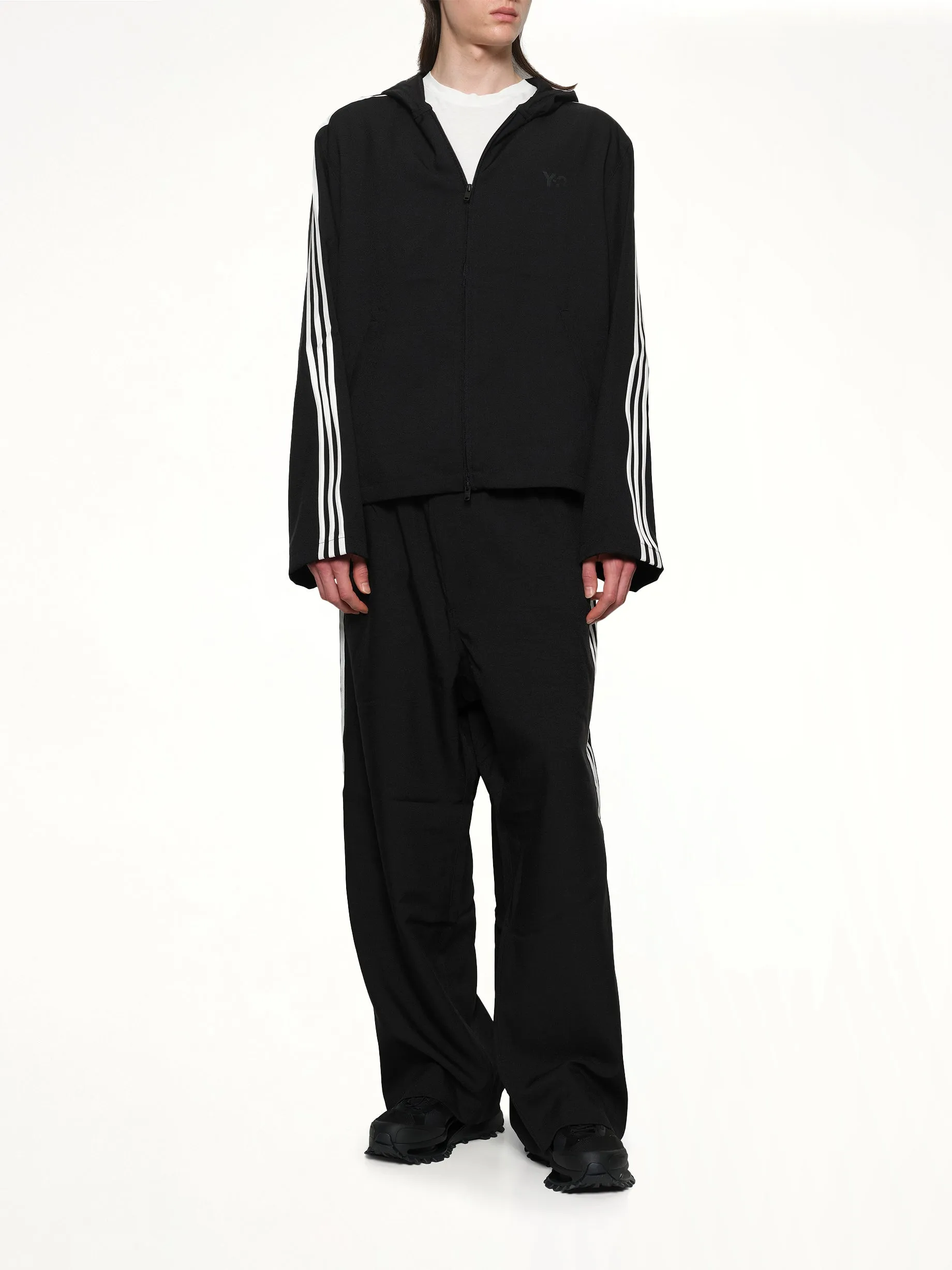 Hooded Track Top 3-Stripes in Black sold by MARAIS product image thumbnail 4