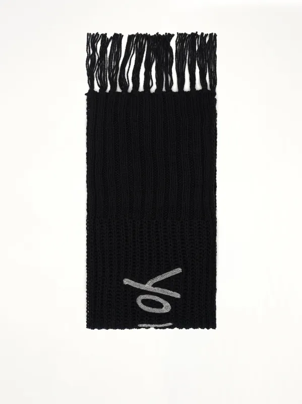 Chunky Knit Scarf in Black sold by MARAIS