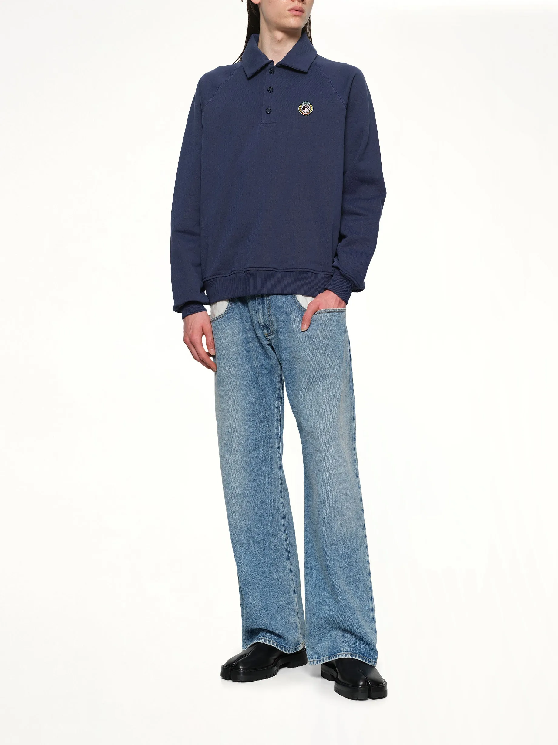 Collar Sweatshirt in Navy sold by MARAIS product image thumbnail 4