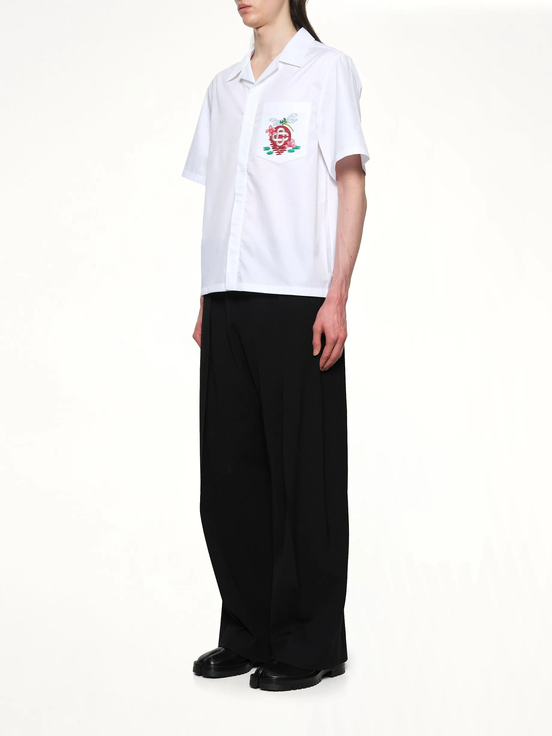 Dragonfly Floral Shirt in White sold by MARAIS product image thumbnail 5