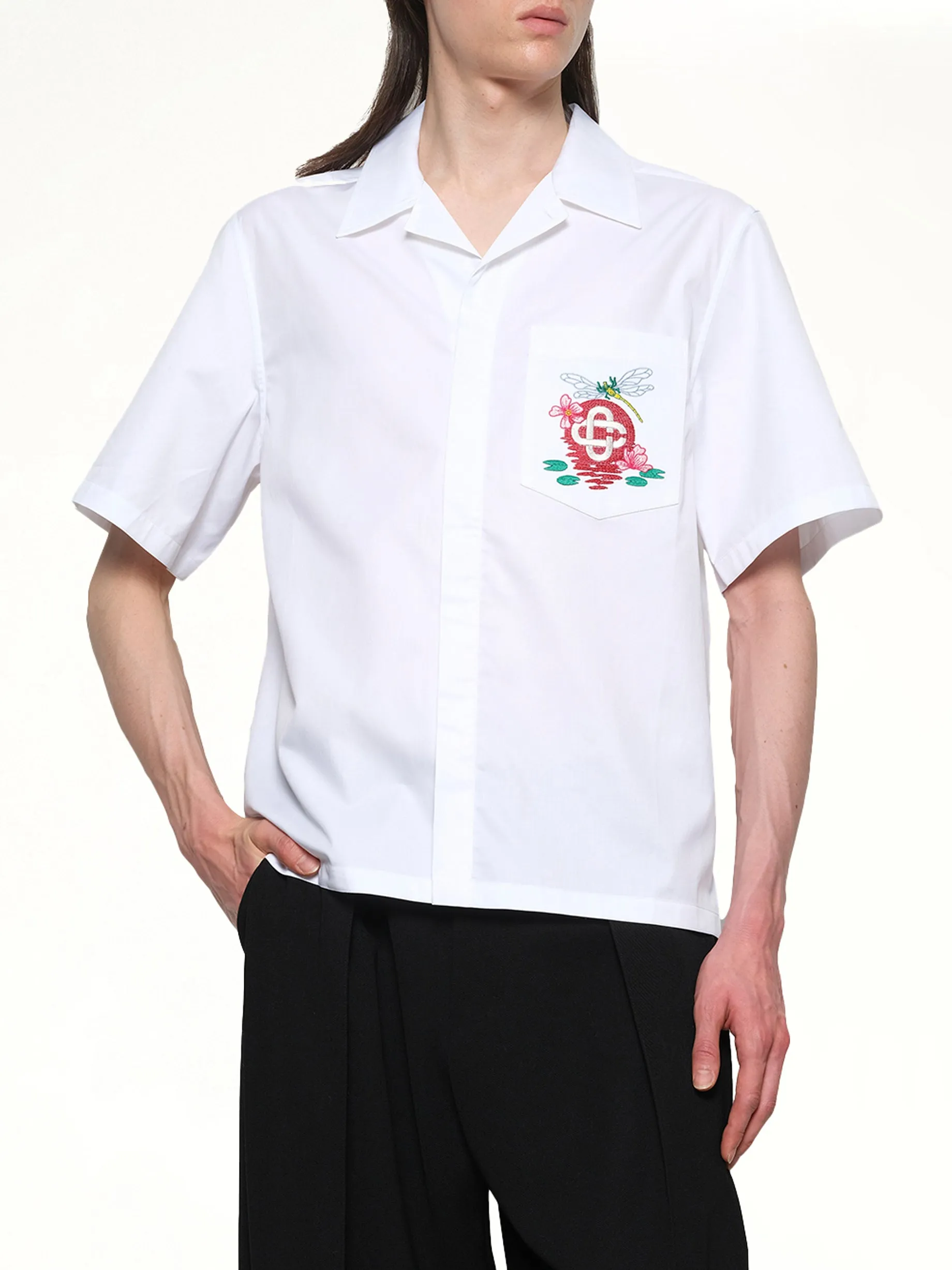 Dragonfly Floral Shirt in White sold by MARAIS product image thumbnail 3