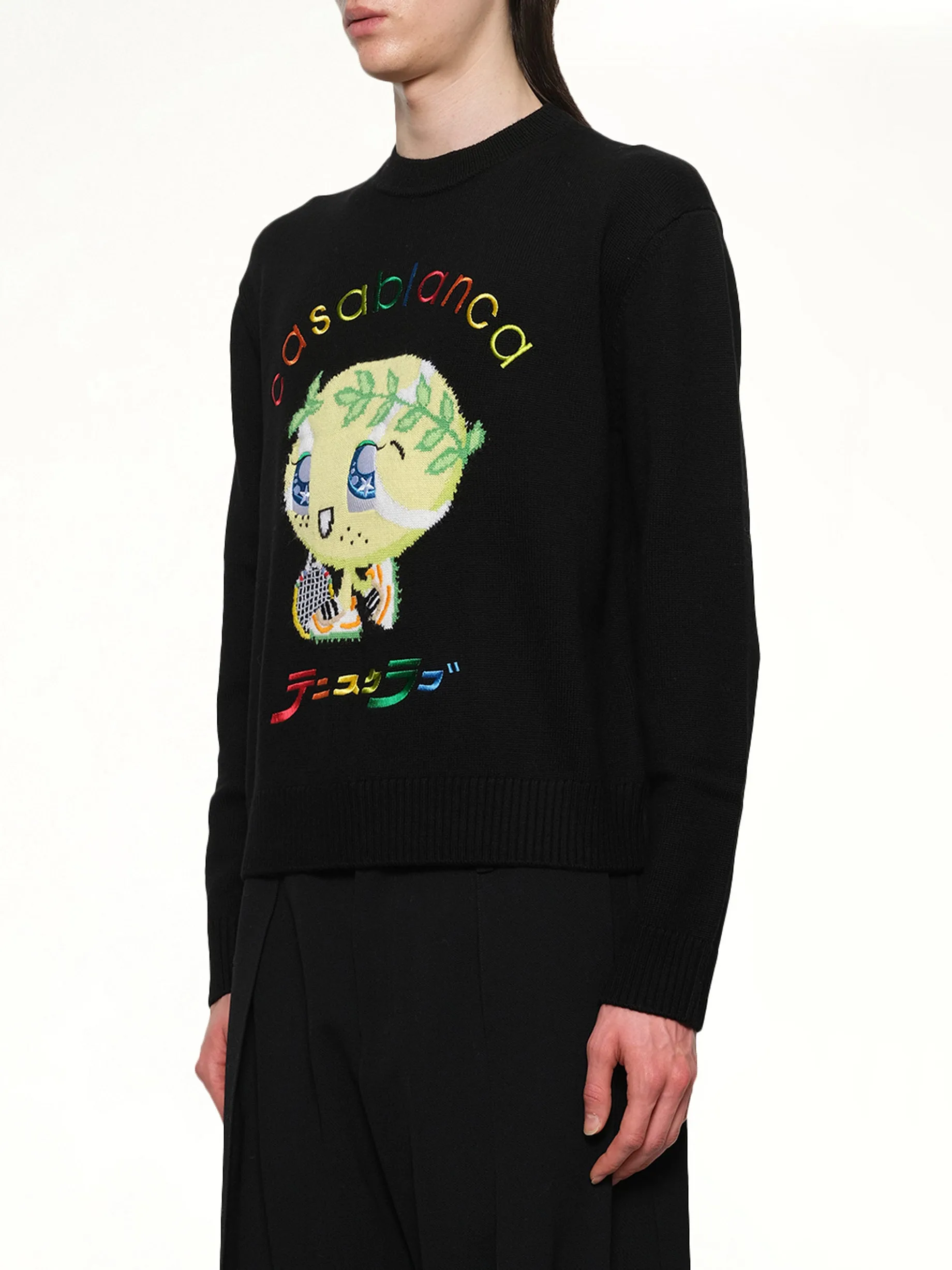 Kawaii Tennis Boy Knit Sweater in Black sold by MARAIS product image thumbnail 3