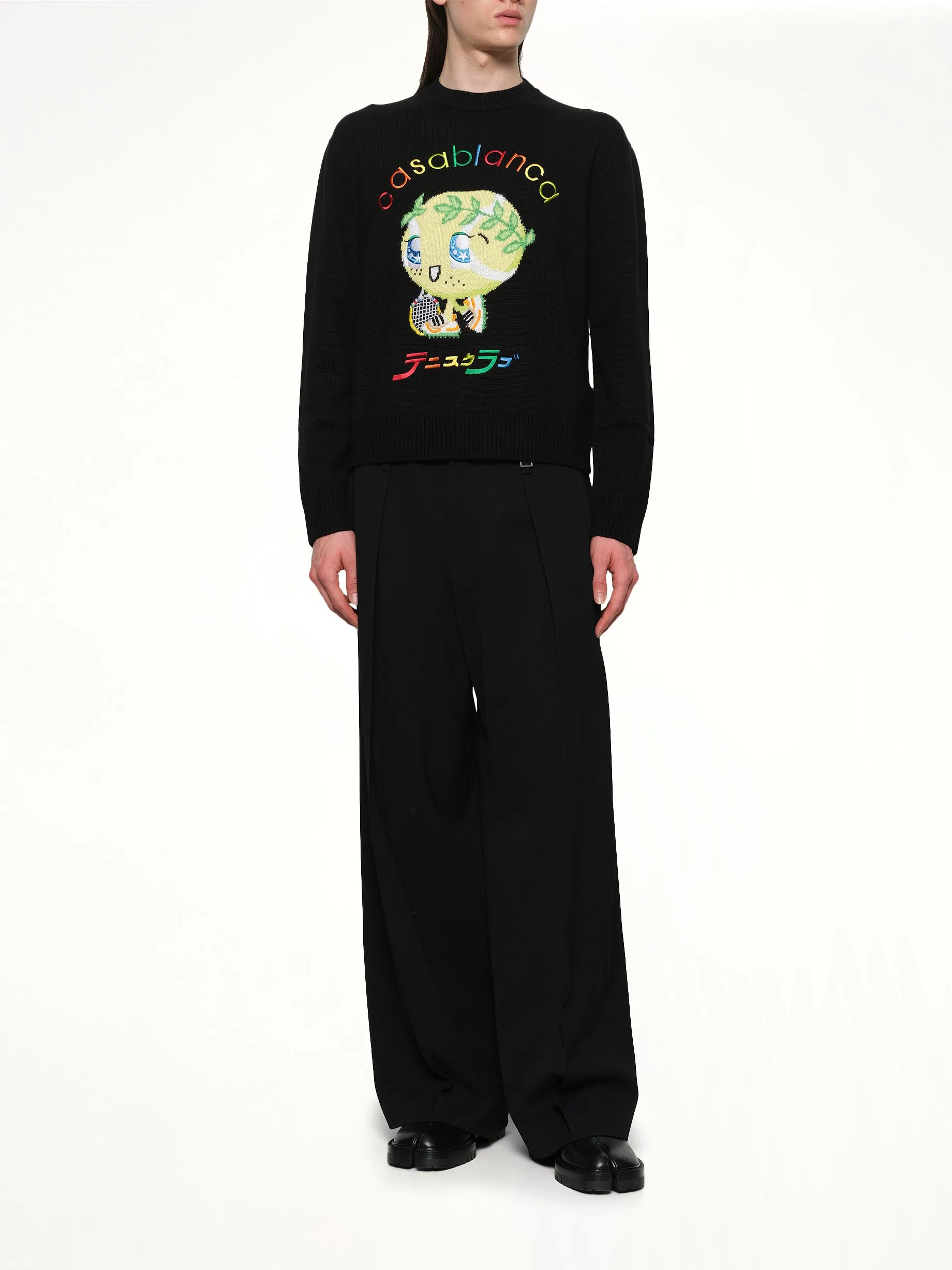 Kawaii Tennis Boy Knit Sweater in Black sold by MARAIS product image thumbnail 4