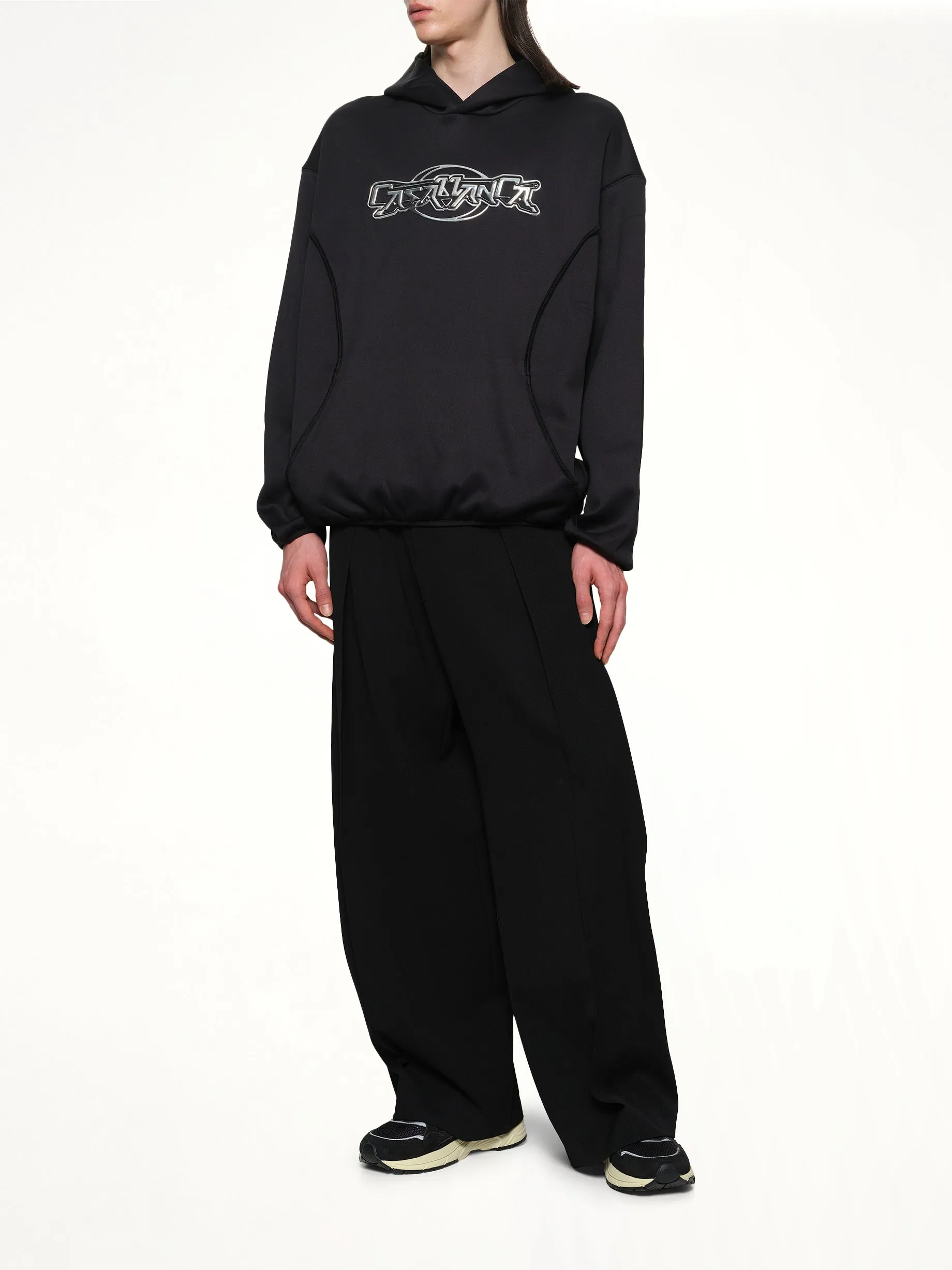 Oversized Panelled Hoodie in Black sold by MARAIS product image thumbnail 4