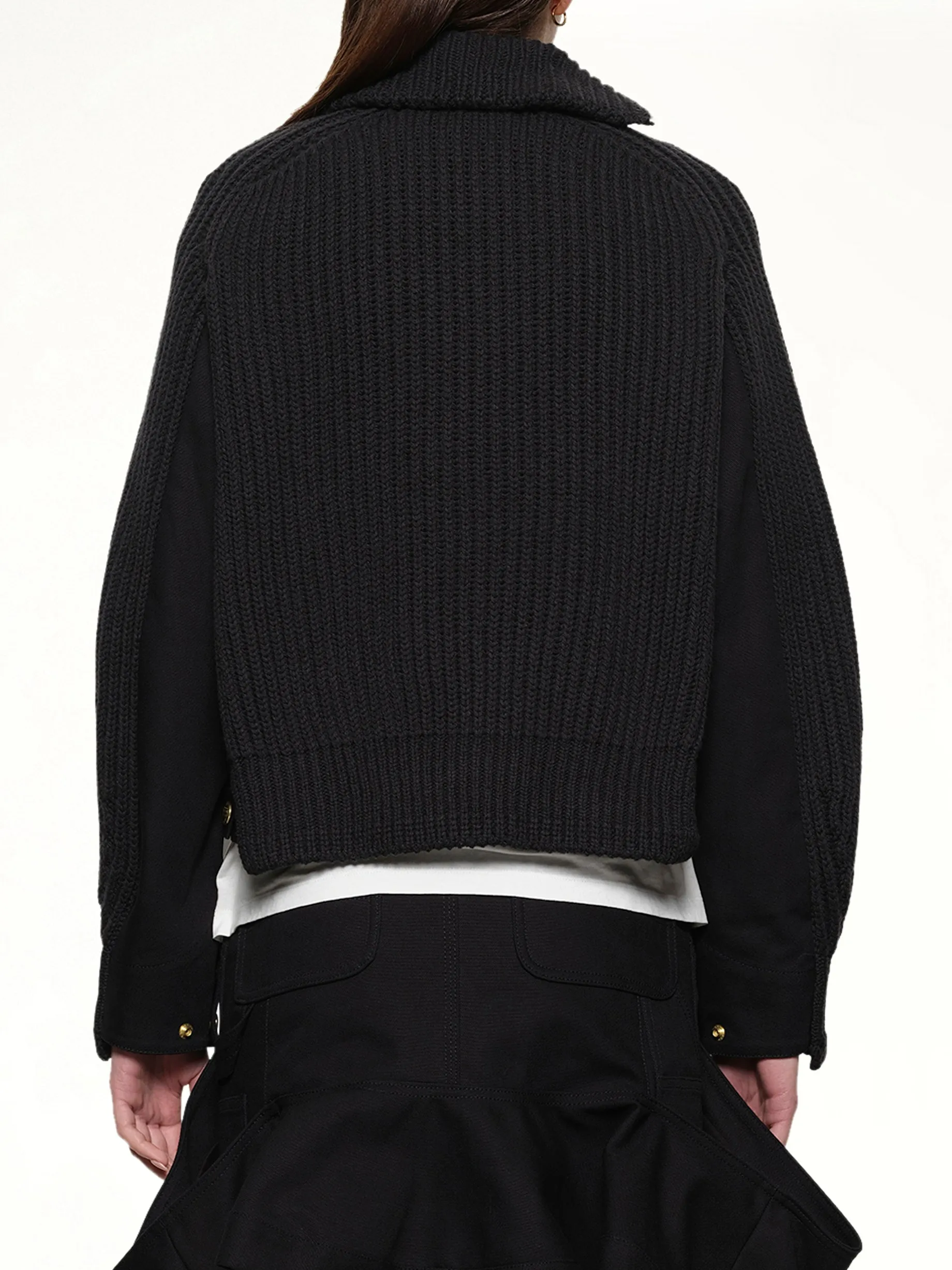 Carhartt WIP Duck x Wool Knit Blouson in Black sold by MARAIS product image thumbnail 5