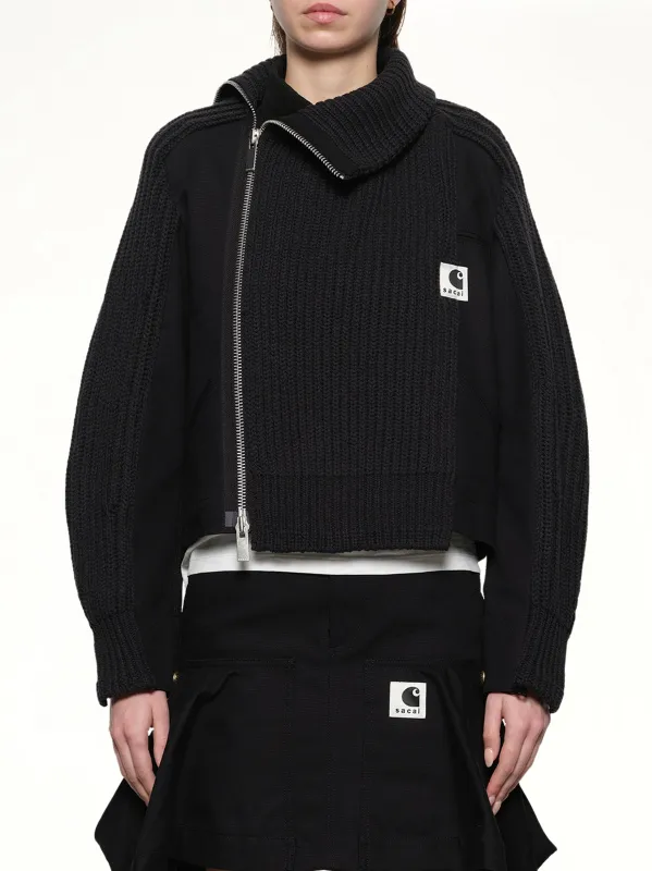 Carhartt WIP Duck x Wool Knit Blouson in Black sold by MARAIS