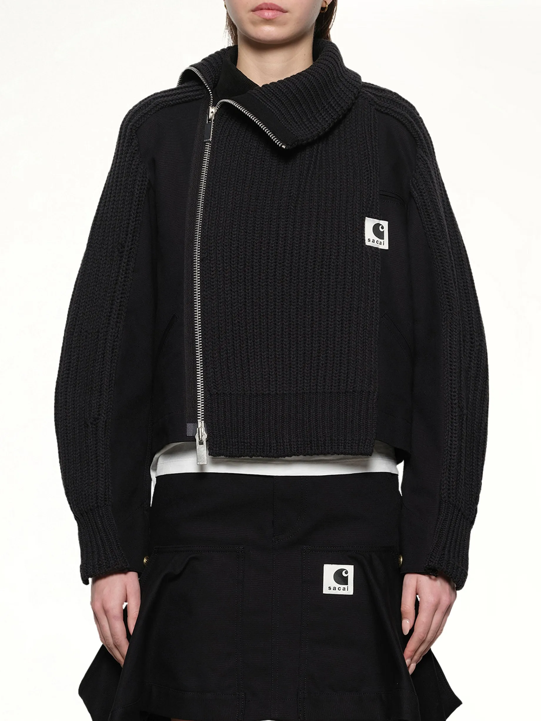 Carhartt WIP Duck x Wool Knit Blouson in Black sold by MARAIS