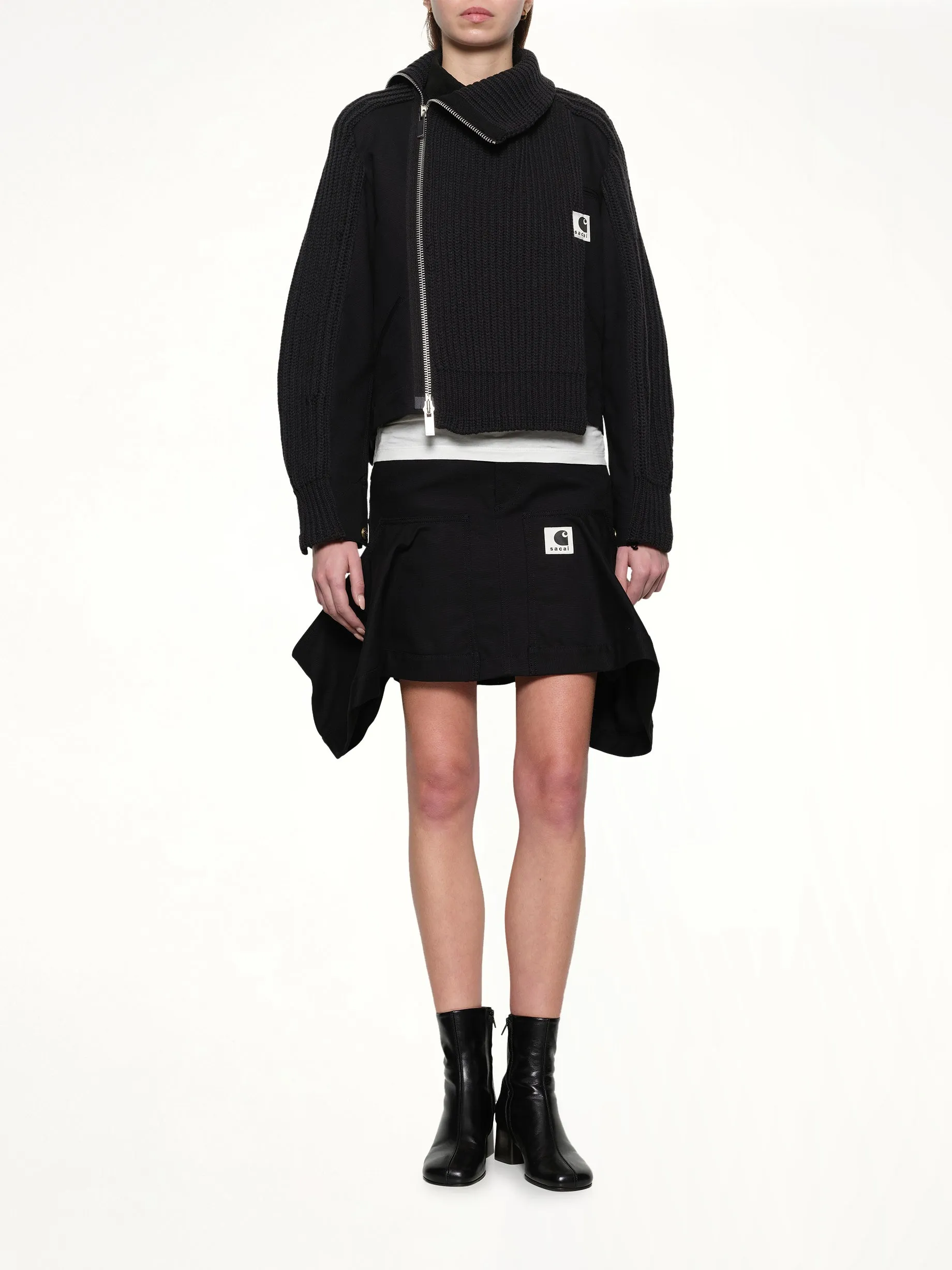 Carhartt WIP Duck x Wool Knit Blouson in Black sold by MARAIS product image thumbnail 4